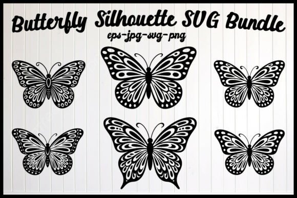 Butterfly Silhouette SVG Bundle: Elegant Graphics for Local Branding