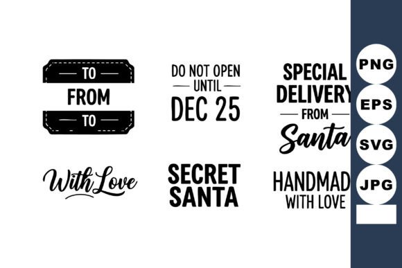 Christmas Gift Tags Vector Set: Festive Graphics for Branding & Marketing
