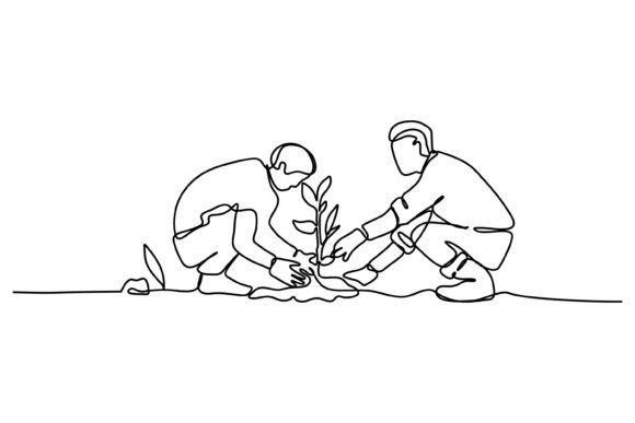Continuous Line Design of Two Young: A Practical Review for Digital Sellers
