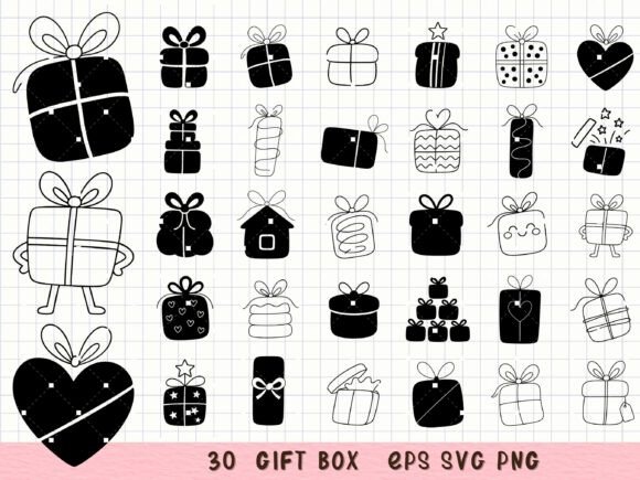 Cute Gift Box SVG Graphics for Crafters & Handmade Businesses
