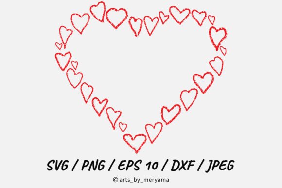 HandDrawn Crayon Heart Outline Frame SVG: A Touch of Handmade Charm for Local Branding