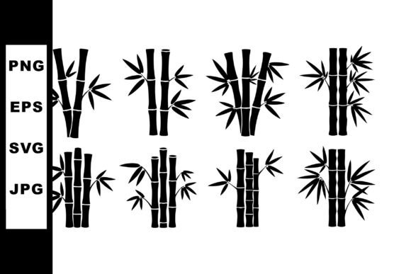 Minimalist Bamboo Silhouettes for Nature-Themed Graphics & Editorial Illustrations