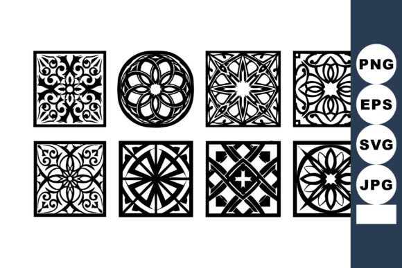 Ornate Black and White Vintage Ornamenta: Elegant Graphics for Timeless Branding and Illustration Projects