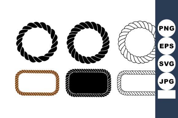 Rope Frames and Borders Vector Collection – Clean Graphics for Crafters and Illustrators