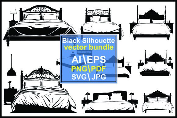 Silhouette Bedroom Graphics: A Brand Designer’s Review of Bed & Lamp Illustrations