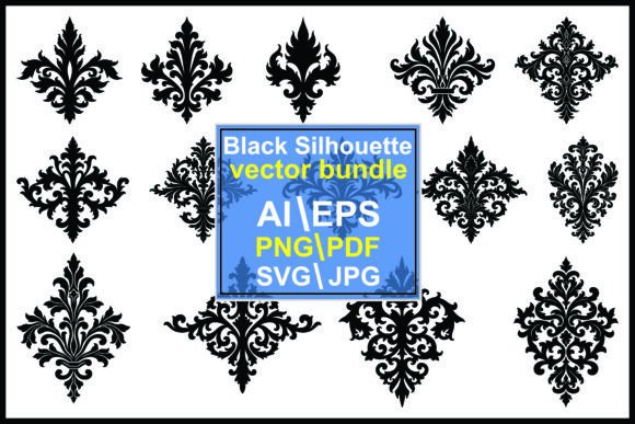 Silhouette Damask Elements Bundle: A Designer’s Review for Branding & Marketing Use