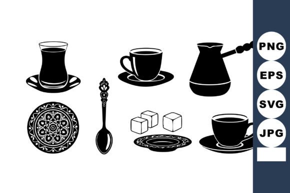 Stitching Turkish Coffee with Traditional Cup, Ce into Real Projects
